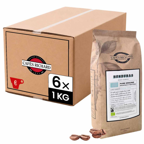 Café en Grains Bio Cafés Richard Honduras Pure Origine - 6 paquets - 6 Kg