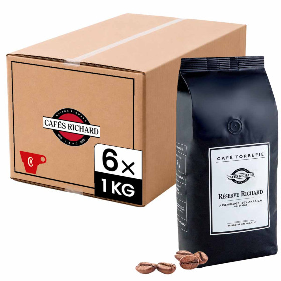Café en Grains Cafés Richard Réserve Richard - 6 paquets - 6 Kg