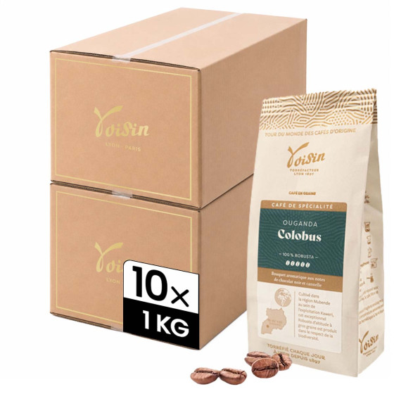 Café de Spécialité en Grains Café Voisin Ouganda Colobus - 10 paquets - 10 Kg