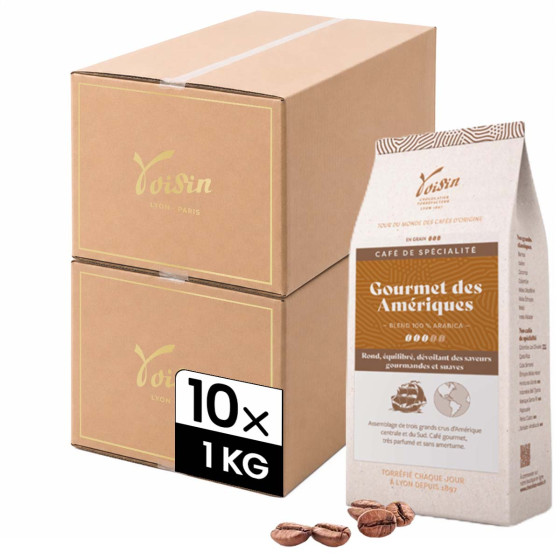 Café de Spécialité en Grains Café Voisin Gourmet des Amériques - 10 paquets - 10 Kg
