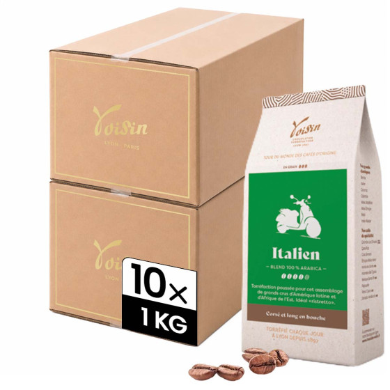 Café en Grains Café Voisin Italien - 10 paquets - 10 Kg