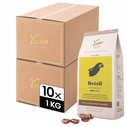 Café en Grains Café Voisin Brésilien - 10 paquets - 10 Kg