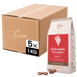 Café en Grains Café Voisin Colombie Excelso - 5 paquets - 5 Kg