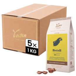 Café en Grains Café Voisin Brésilien - 5 paquets - 5 Kg