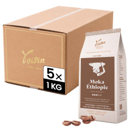 Café en Grains Café Voisin Moka Ethiopie - 5 paquets - 5 Kg