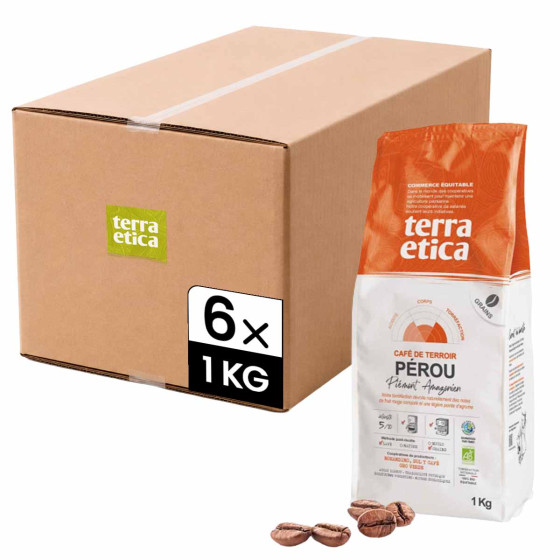 Café en Grains Bio Terra Etica Pérou - 6 paquets - 6 Kg