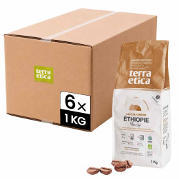 Café en Grains Bio Terra Etica Éthiopie Moka Guji - 6 paquets - 6 Kg