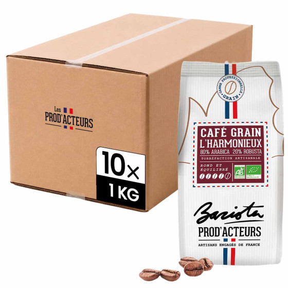 Café en Grains Bio Prod' Acteurs L'Harmonieux - 10 paquets - 10 Kg