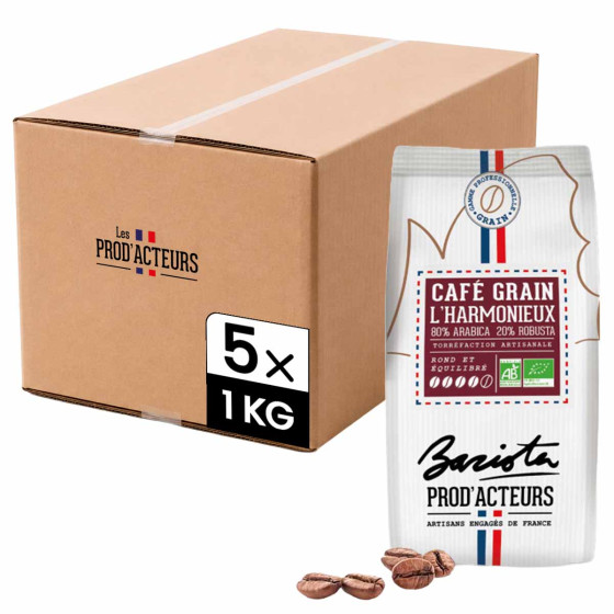 Café en Grains Bio Prod' Acteurs L'Harmonieux - 5 paquets - 5 Kg