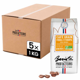 Café en Grains Bio Prod' Acteurs Moka Éthiopie - 5 paquets - 5 Kg