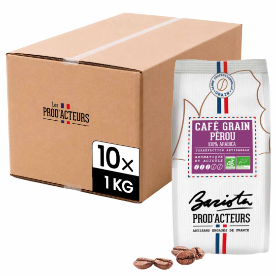 Café en Grains Bio Prod' Acteurs Pérou - 10 paquets - 10 Kg
