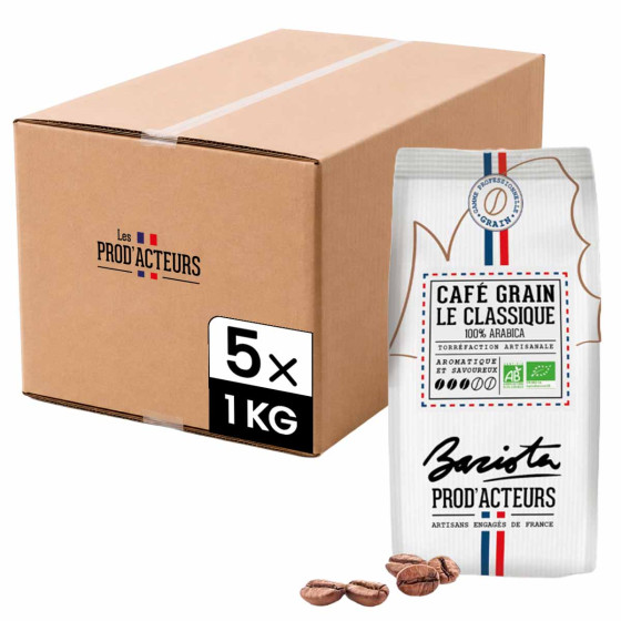 Café en Grains Bio Prod' Acteurs Le Classique - 5 paquets - 5 Kg