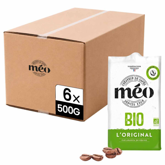 Café en Grains Bio Cafés Méo Classique - 6 paquets - 3 Kg