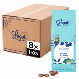 Café de Spécialité en grains Bio Lugat Oasis Blend - 8 paquets - 8 Kg
