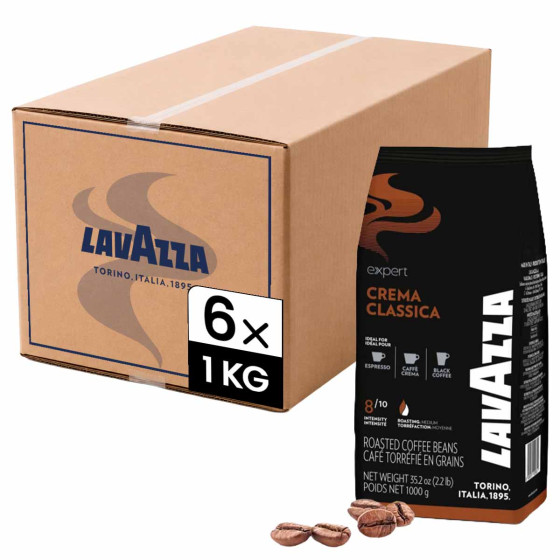 Café en Grains Lavazza Crema Classica - 6 paquets - 6 Kg