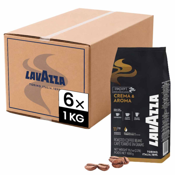 Café en Grains Lavazza Crema & Aroma - 6 paquets - 6 Kg