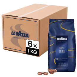 Café en Grains Lavazza Super Crema - 6 paquets - 6 Kg