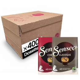 Dosette Senseo Café Corsé et Classique - 10 paquets - 400 dosettes