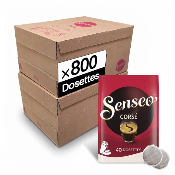 Dosette Senseo Café Corsé - 20 paquets - 800 dosettes compostables