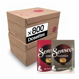 Dosette Senseo Café Corsé et Classique - 20 paquets - 800 dosettes