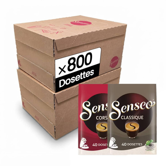 Dosette Senseo Café Corsé et Classique - 20 paquets - 800 dosettes