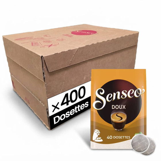 Dosette Senseo Café Doux - 10 paquets - 400 dosettes compostables