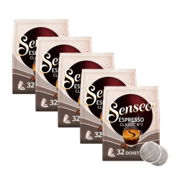 Dosette Senseo Espresso Classic 100% Arabica - 5 paquets - 160 dosettes compostables