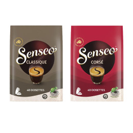 Dosette Senseo Café Corsé et Classique - 2 paquets - 80 dosettes