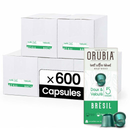 Capsule Nespresso Compatible Café Orubia Brésil 100% Arabica Intensité 5 - 600 capsules