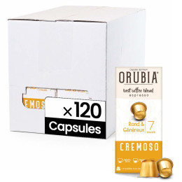 Capsule Nespresso Compatible Café Orubia Cremoso 100% Arabica Intensité 7  - 120 capsules