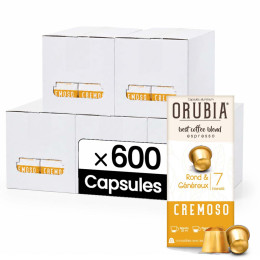 Capsule Nespresso Compatible Café Orubia Cremoso 100% Arabica Intensité 7 - 600 capsules