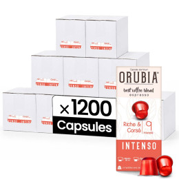 Capsule Nespresso Compatible Café Orubia Intenso 50% Arabica Intensité 9 - 1200 capsules