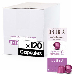 Capsule Nespresso Compatible Café Orubia Lungo 100% Arabica Intensité 6 - 120 capsules