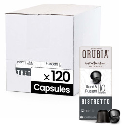 Capsule Nespresso Compatible Café Orubia Ristretto 100% Arabica Intensité 10 - 120 capsules