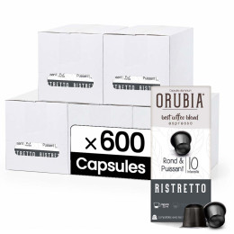 Capsule Nespresso Compatible Café Orubia Ristretto 100% Arabica Intensité 10 - 600 capsules