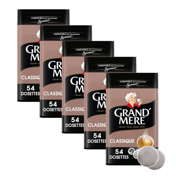 Dosette Senseo compatible Café Grand'Mère Classique - 5 paquets - 270 dosettes