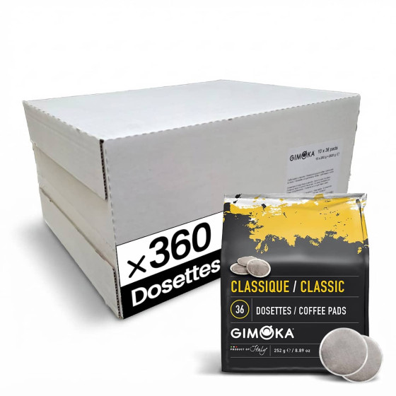 Dosette Senseo compatible Gimoka Classic - 10 paquets - 360 dosettes compostables