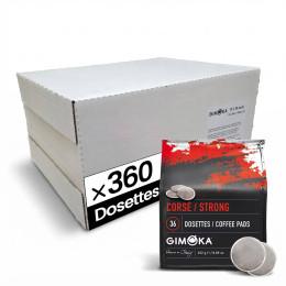 Dosette Senseo compatible Gimoka Strong - 10 paquets - 360 dosettes compostables