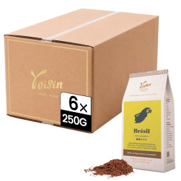 Café Moulu Café Voisin Brésil - 6 paquets - 1,5 Kg