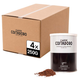 Café Moulu Costadoro Arabica Espresso - 4 boites métal - 1 Kg