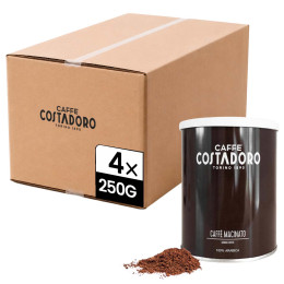 Café Moulu Costadoro Arabica Macinato - 4 boites métal - 1 Kg
