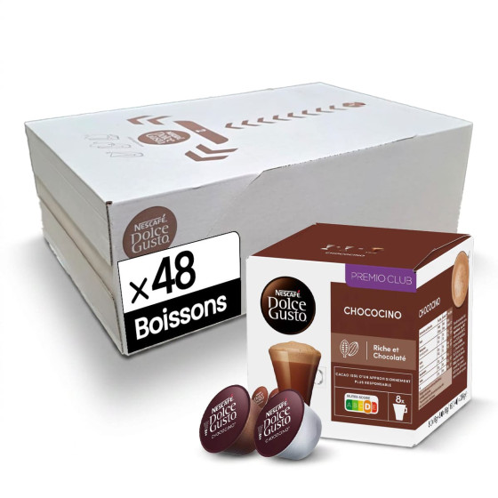 Capsules Nescafé Dolce Gusto Chocolat Chaud Chococino - 6 boîtes - 48 boissons