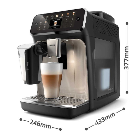 Philips EP5547/90 SilentBrew LatteGo Noir Chromée
