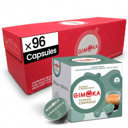 Capsule Dolce Gusto Compatible Gimoka Espresso Cremoso - 6 paquets - 96 Capsules