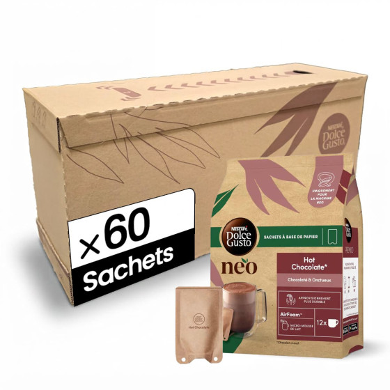 Dosettes Nescafé Dolce Gusto NEO Hot Chocolate - 5 boîtes - 60 sachets
