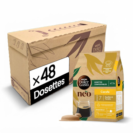 Dosettes Nescafé Dolce Gusto NEO Carafe - 4 boîtes - 32 dosettes