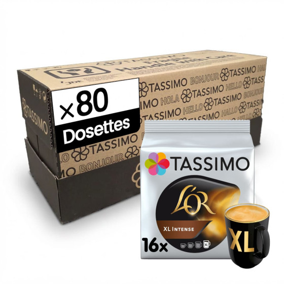 Dosette Tassimo Café L'Or XL Intense - 5 paquets - 80 dosettes