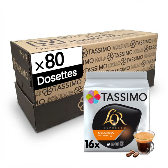 Dosette Tassimo Café L'Or Espresso Delizioso - 5 paquets - 80 dosettes
