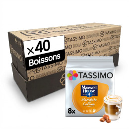 Dosette Tassimo Maxwell House Macchiato Caramel - 5 paquets - 40 Boissons