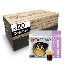 Dosette Tassimo L'Or Espresso Café Long Classic Format Familial - 5 paquets - 120 dosettes